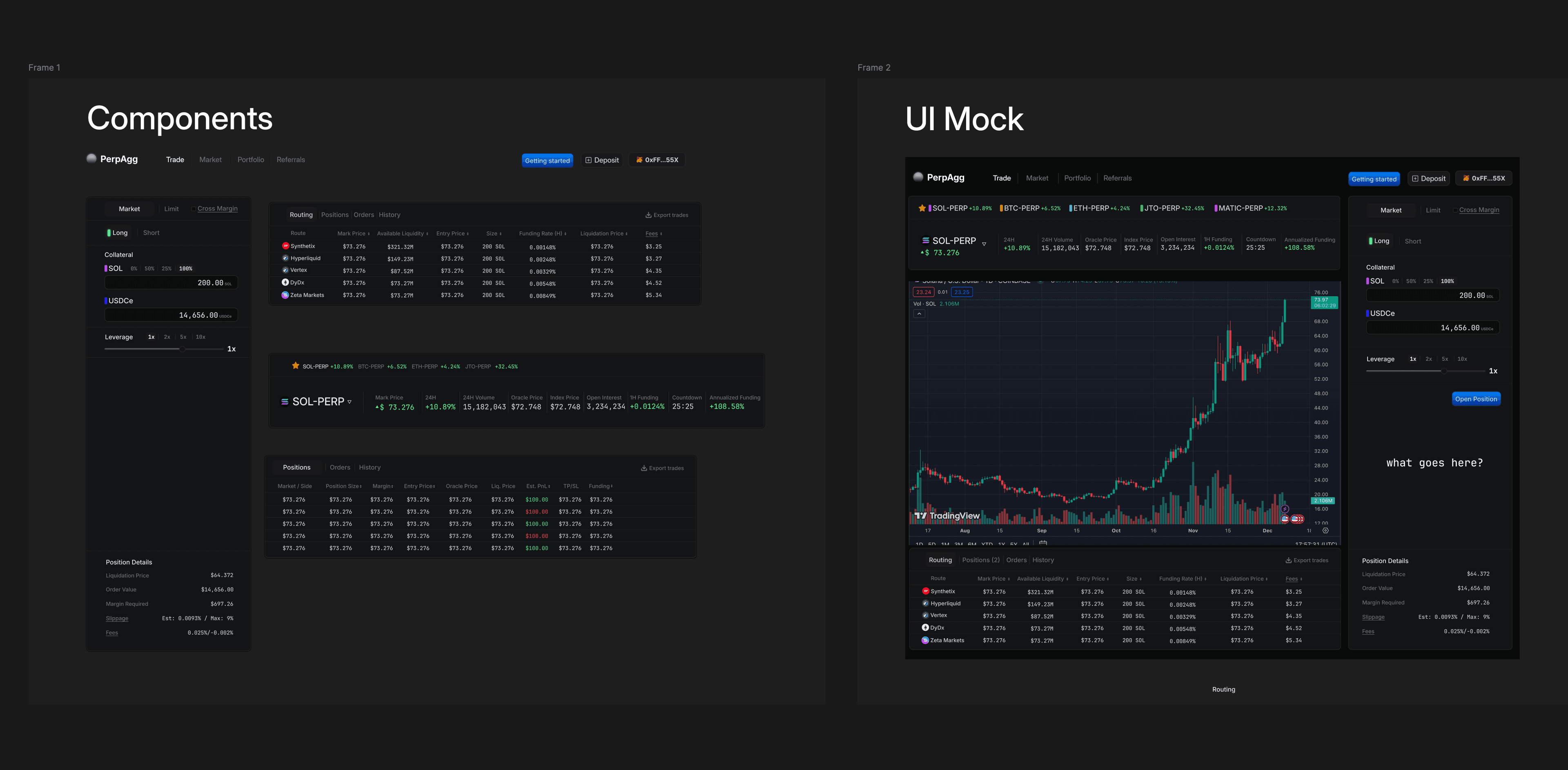 Design exploration for a perpetuals trading platform on the Arbitrum network.thumbnail